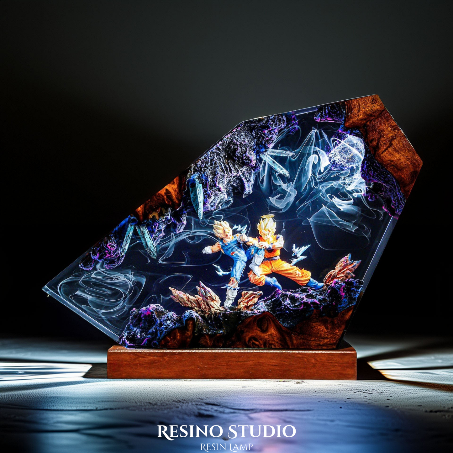 Goku vs Vegeta Resin Lamp V2