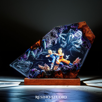Goku vs Vegeta Resin Lamp V2