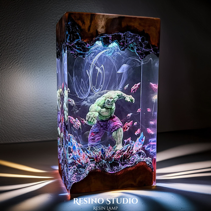 Hulk Resin Lamp, Superhero Resin Lamp