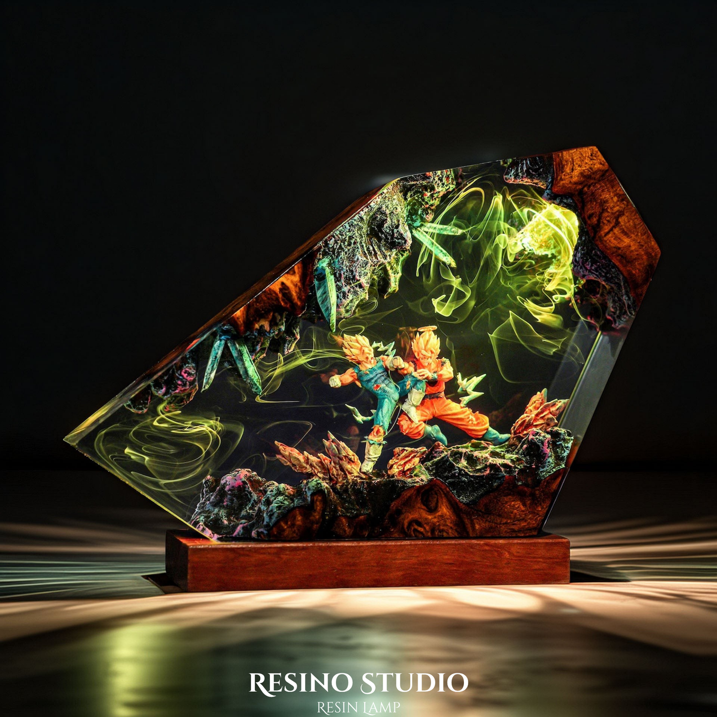 Goku vs Vegeta Resin Lamp V2