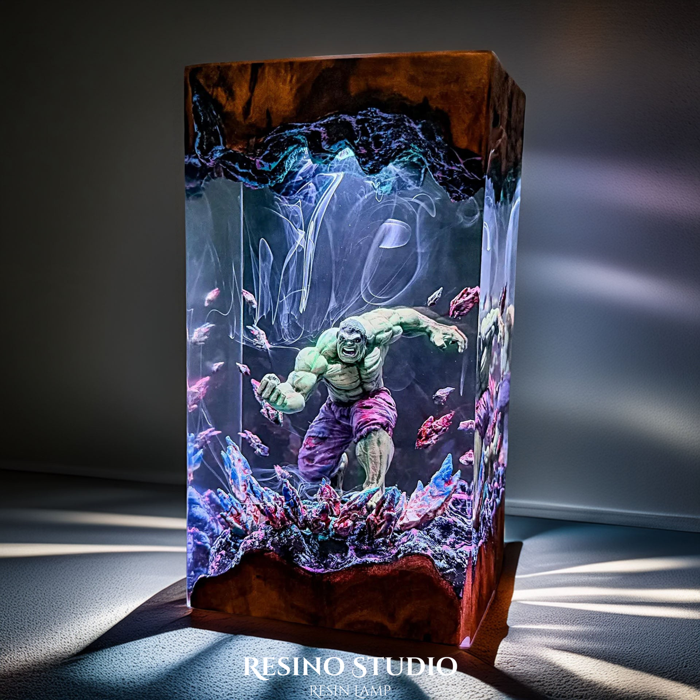 Hulk Resin Lamp, Superhero Resin Lamp