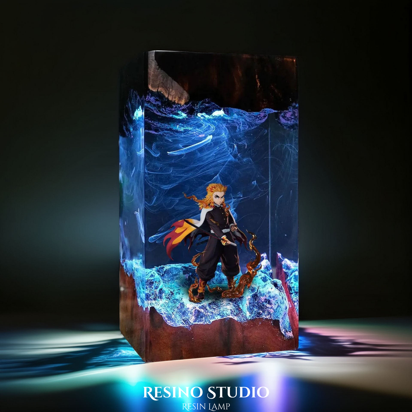 Rengoku Resin Lamp V1, Anime LED Night Light