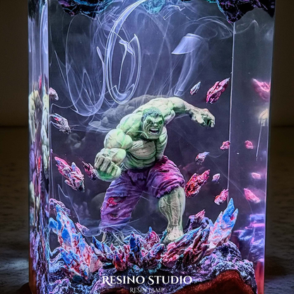 Hulk Resin Lamp, Superhero Resin Lamp