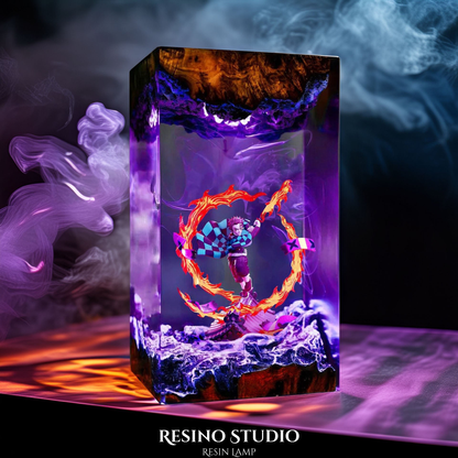 Tanjiro Resin Lamp V1, Room Decor, Gift