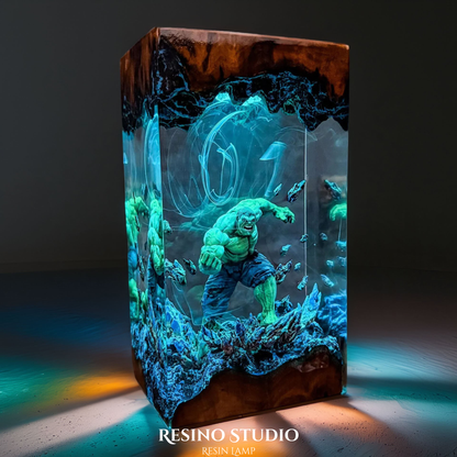 Hulk Resin Lamp, Superhero Resin Lamp
