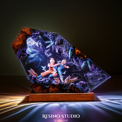 Goku vs Vegeta Resin Lamp V2