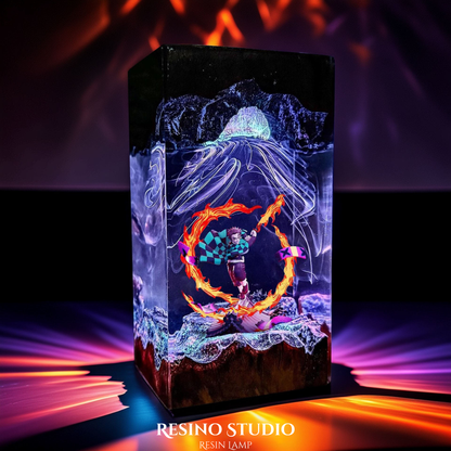 Tanjiro Resin Lamp V1, Room Decor, Gift