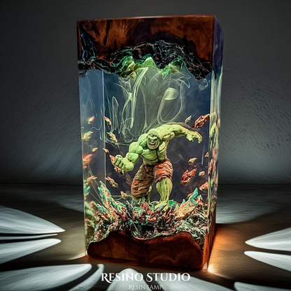 Hulk Resin Lamp, Superhero Resin Lamp