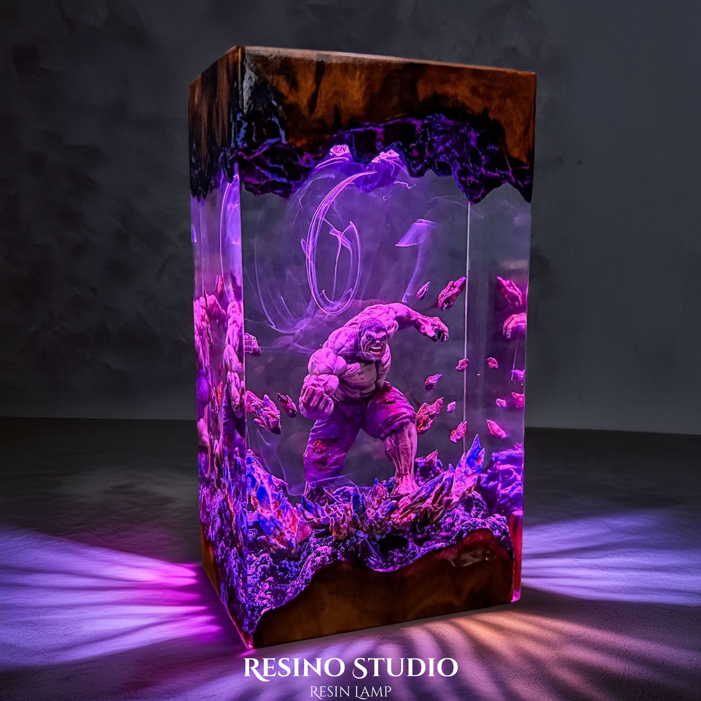Hulk Resin Lamp, Superhero Resin Lamp