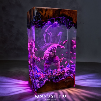 Hulk Resin Lamp, Superhero Resin Lamp