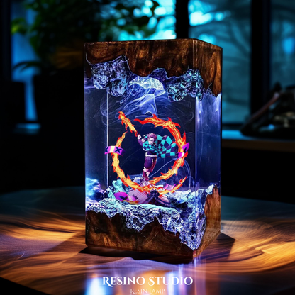 Tanjiro Resin Lamp V1, Room Decor, Gift