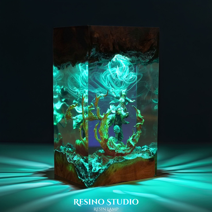 Tanjiro & Nezuko Resin Lamp, Anime Resin Lamp