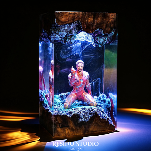 Iron Man Resin Lamp, Superhero Resin Lamp