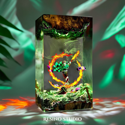 Tanjiro Resin Lamp V1, Room Decor, Gift
