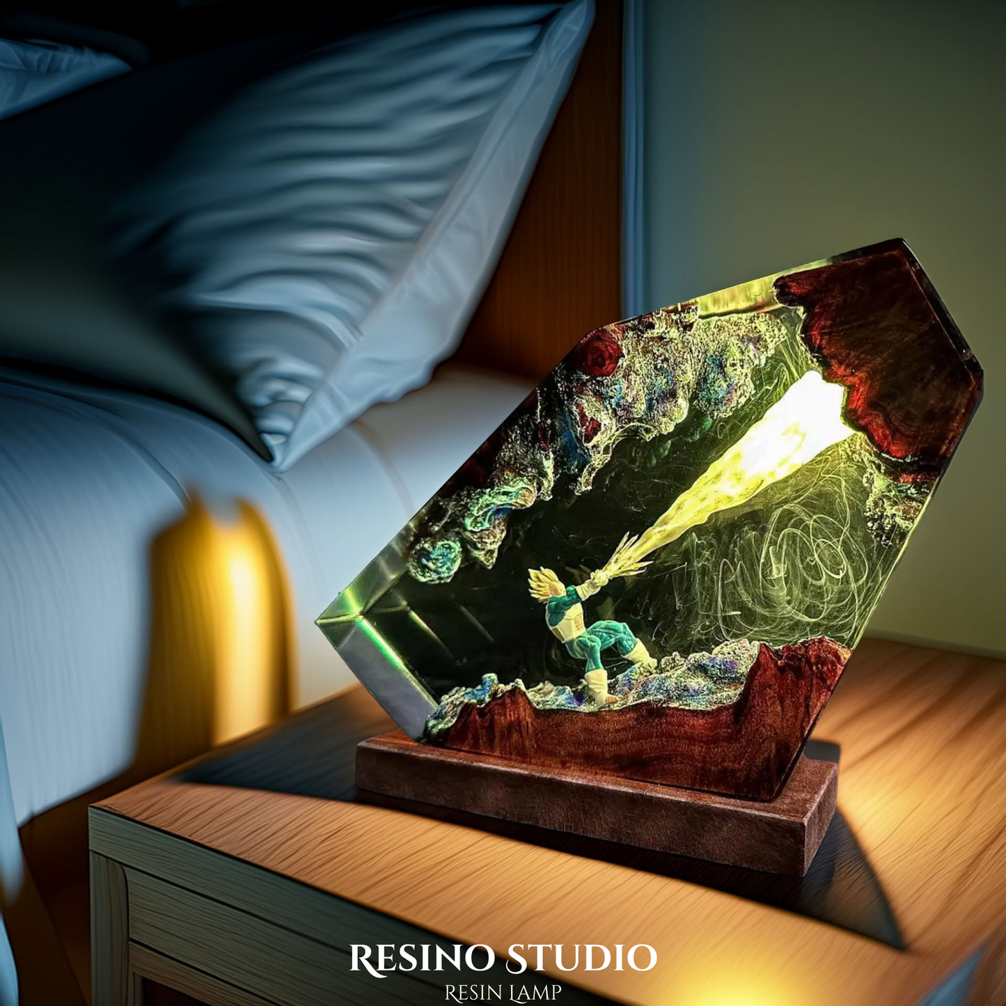 Vegeta Blast Resin Lamp