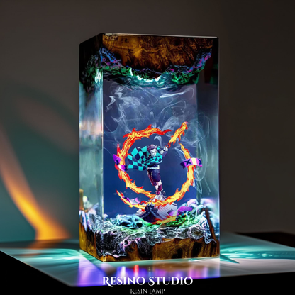 Tanjiro Resin Lamp V1, Room Decor, Gift