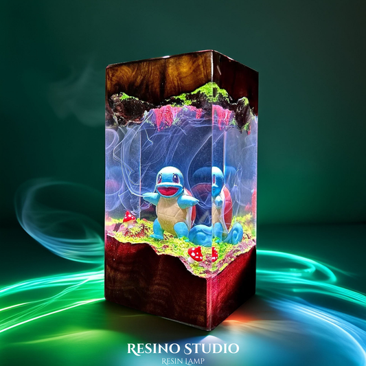 Squirtle Forest Trail Resin Lamp, Pokemon Resin Lamp