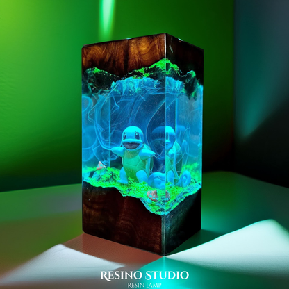 Squirtle Forest Trail Resin Lamp, Pokemon Resin Lamp