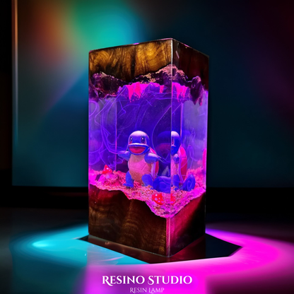 Squirtle Forest Trail Resin Lamp, Pokemon Resin Lamp