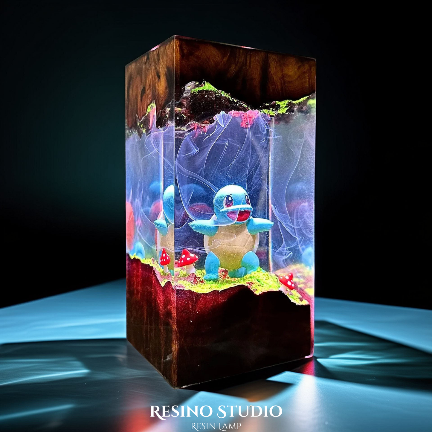 Squirtle Forest Trail Resin Lamp, Pokemon Resin Lamp