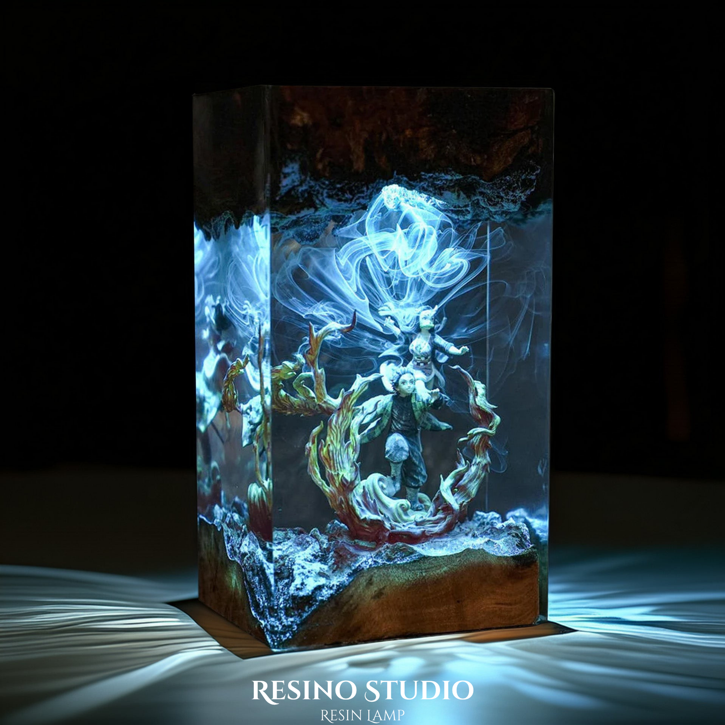 Tanjiro & Nezuko Resin Lamp, Anime Resin Lamp