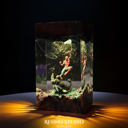 Spider-Man vs Venom Resin Lamp, Superhero Resin Lamp