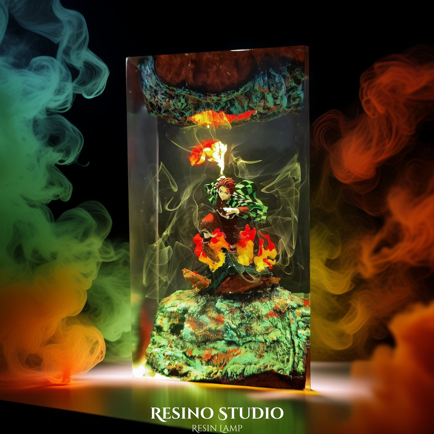 Tanjiro Resin Lamp V4, Room Decor Gift for Fans