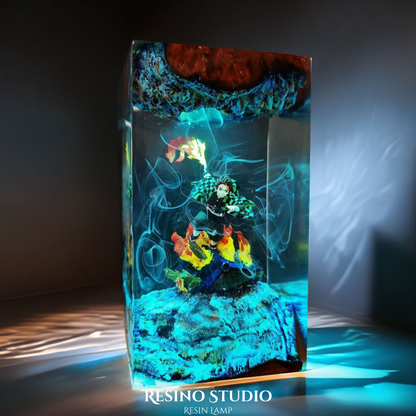 Tanjiro Resin Lamp V4, Room Decor Gift for Fans