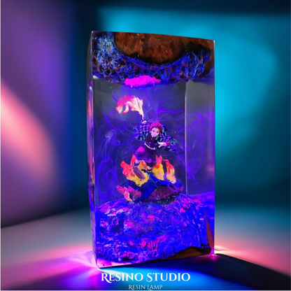 Tanjiro Resin Lamp V4, Room Decor Gift for Fans