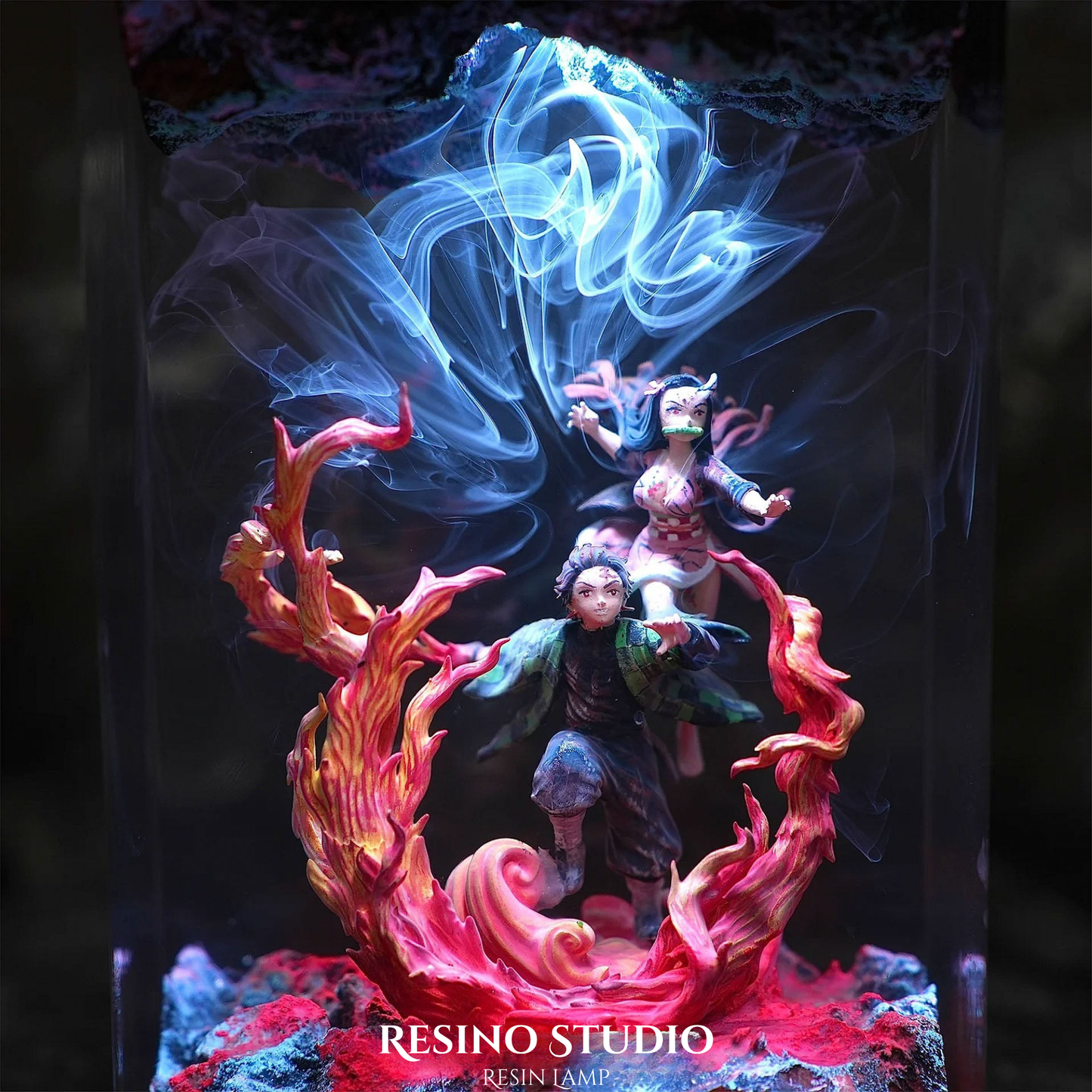 Tanjiro & Nezuko Resin Lamp, Anime Resin Lamp