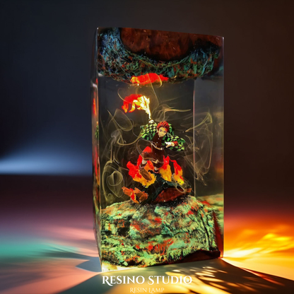 Tanjiro Resin Lamp V4, Room Decor Gift for Fans