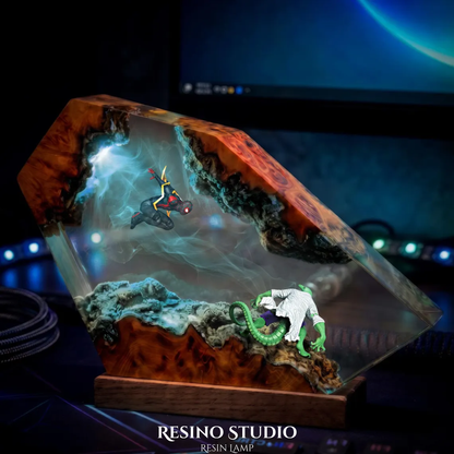Spider-Man vs Lizard Resin Lamp, Marvel Night Light