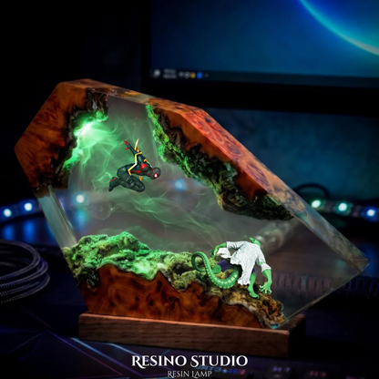 Spider-Man vs Lizard Resin Lamp, Marvel Night Light