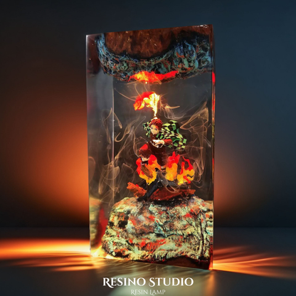 Tanjiro Resin Lamp V4, Room Decor Gift for Fans