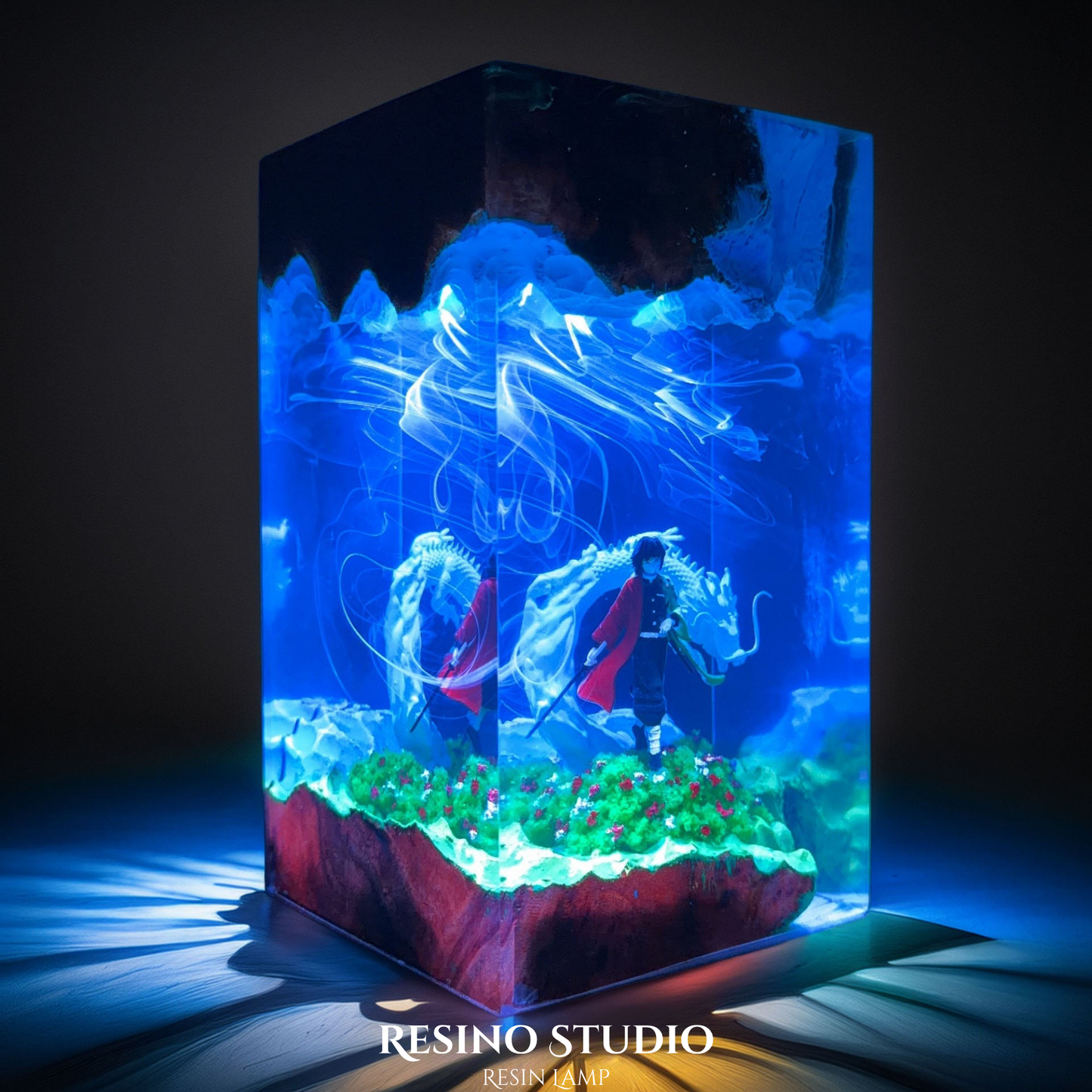 Giyu Tomioka Resin Lamp, Room Decor Gift for Fans