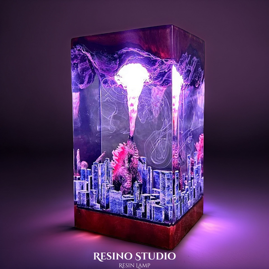 Godzilla Atomic Breath Resin Lamp , Movie Resin Lamp