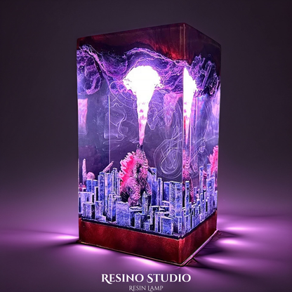 Godzilla Atomic Breath Resin Lamp , Movie Resin Lamp
