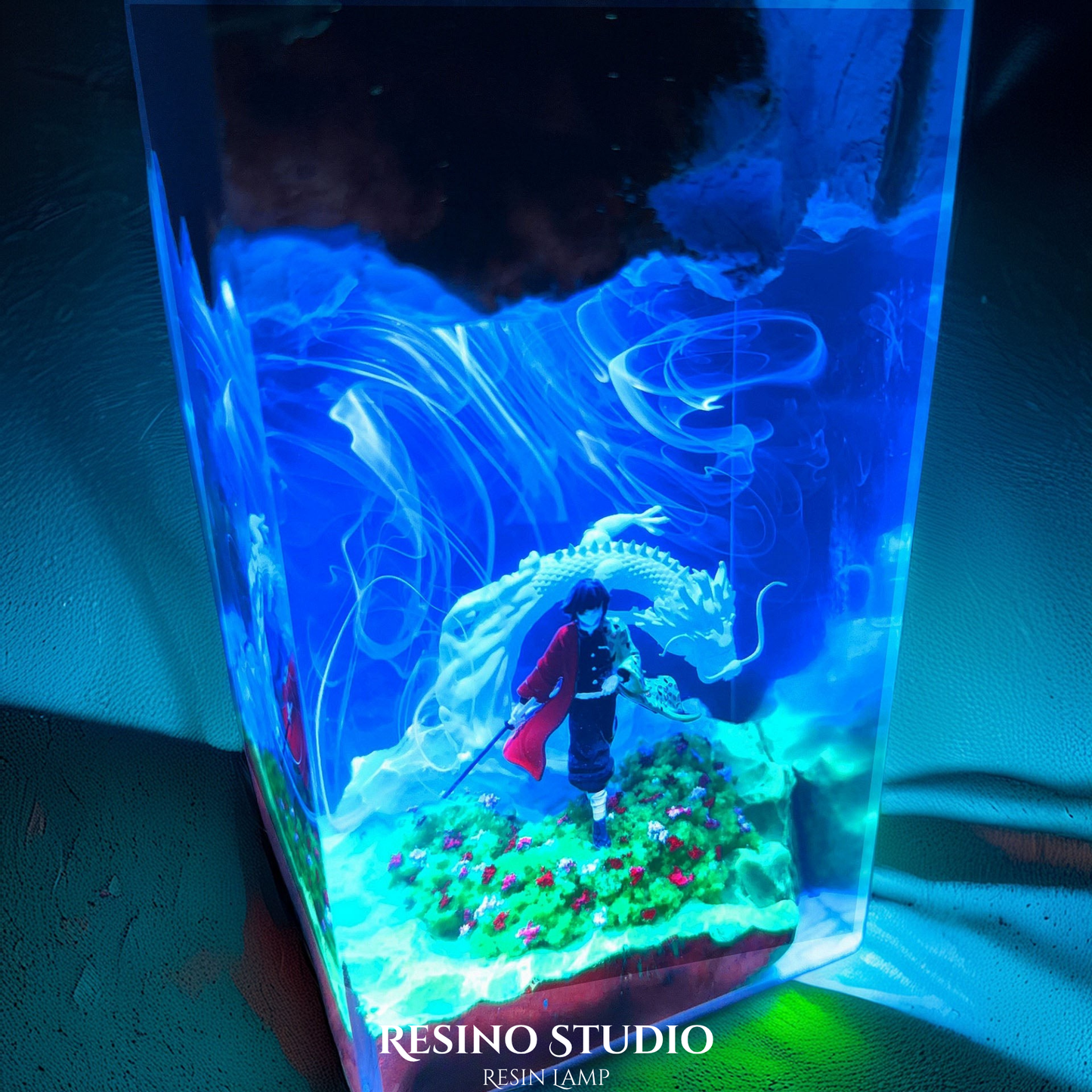 Giyu Tomioka Resin Lamp, Room Decor Gift for Fans