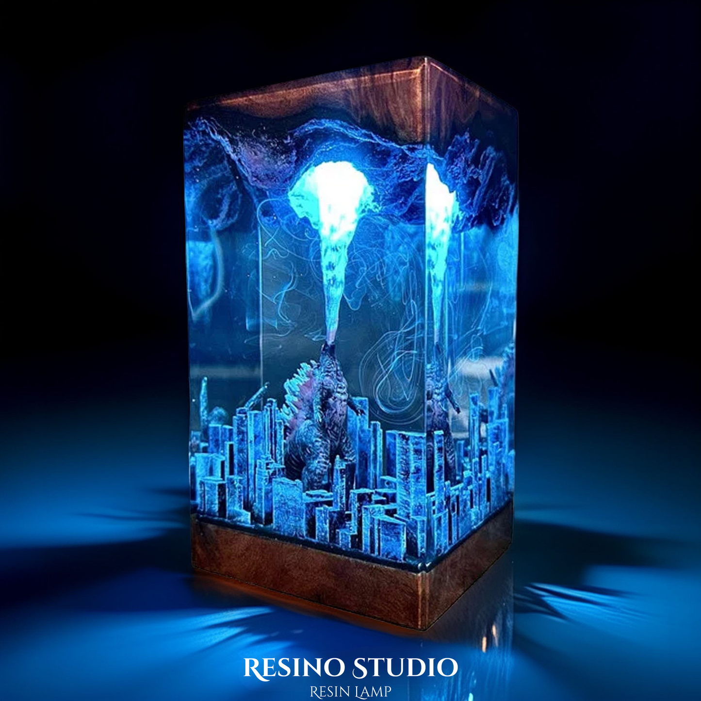 Godzilla Atomic Breath Resin Lamp , Movie Resin Lamp