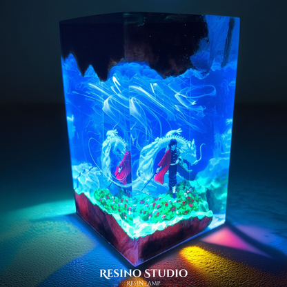 Giyu Tomioka Resin Lamp, Room Decor Gift for Fans