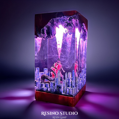 Godzilla Atomic Breath Resin Lamp , Movie Resin Lamp
