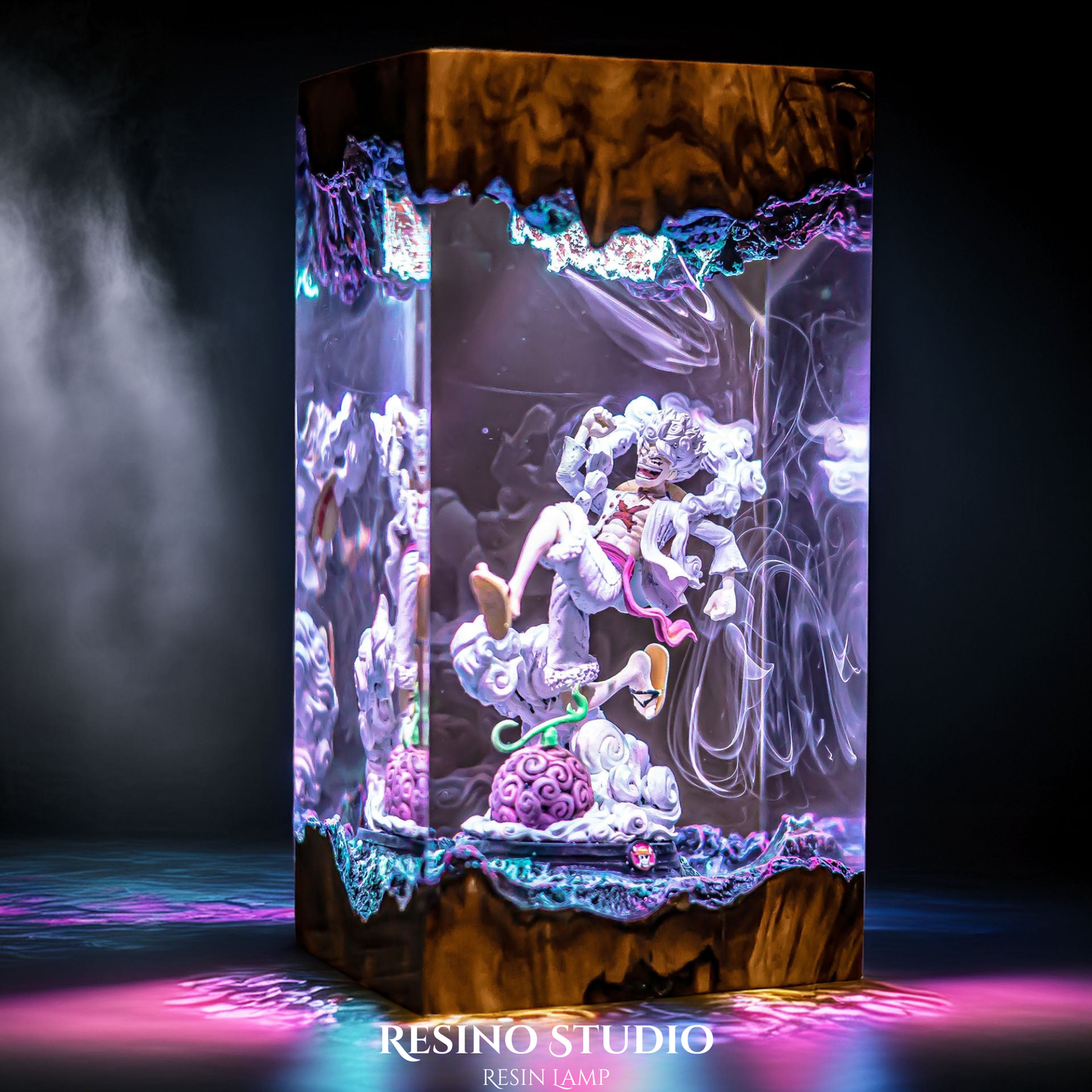 Luffy Gear 5 Resin Lamp, Handmade Anime Lamp