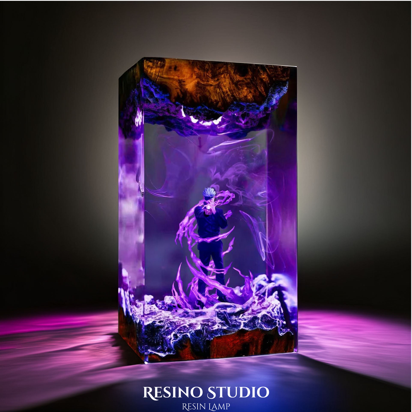 Gojo Satoru Resin Lamp, Handmade Resin Lamp
