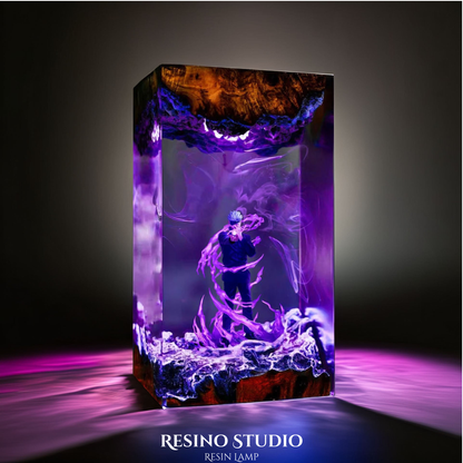 Gojo Satoru Resin Lamp, Handmade Resin Lamp