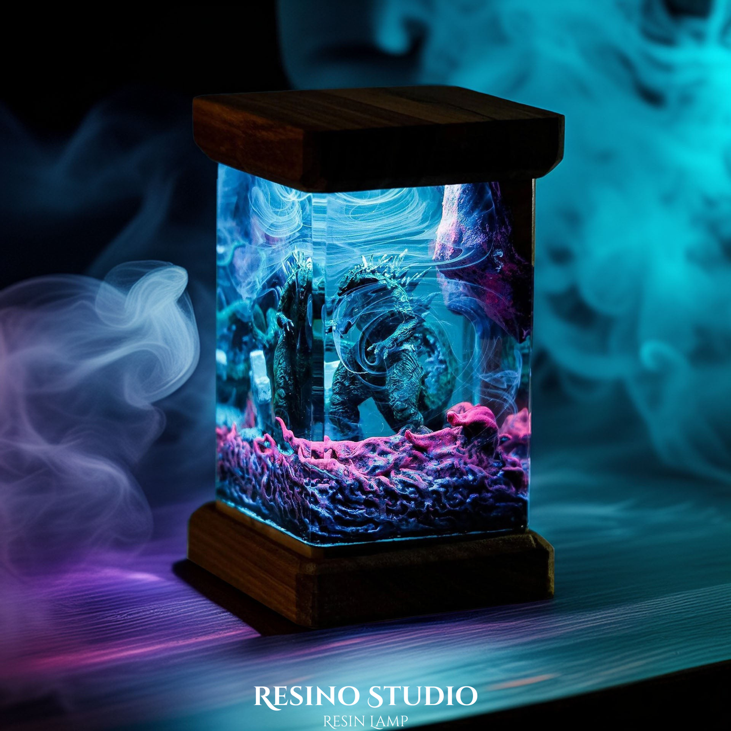 Godzilla Wrath Resin Lamp , Movie Resin Lamp