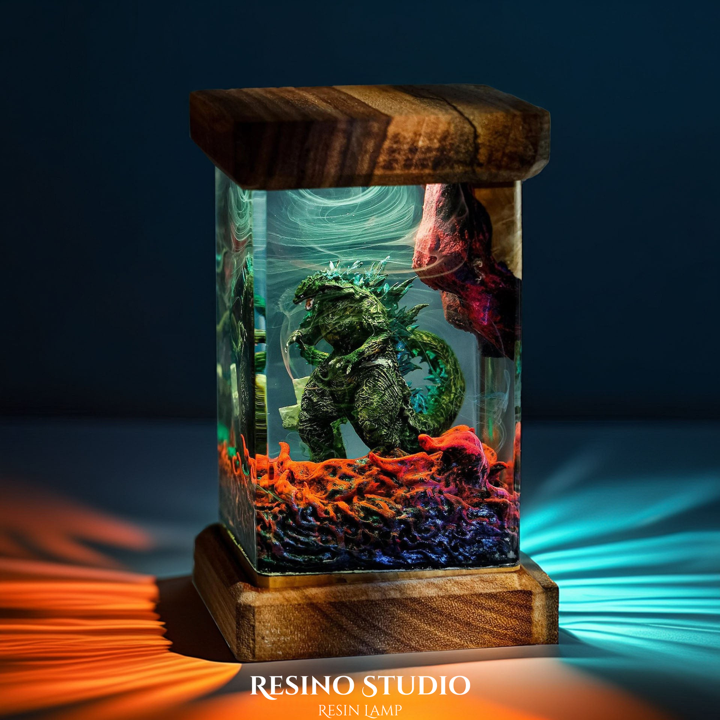 Godzilla Wrath Resin Lamp , Movie Resin Lamp