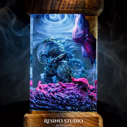 Godzilla Wrath Resin Lamp , Movie Resin Lamp