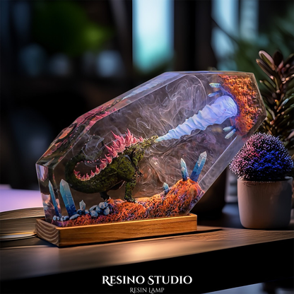 Godzilla Wrath Resin Lamp V2, Movie Resin Lamp