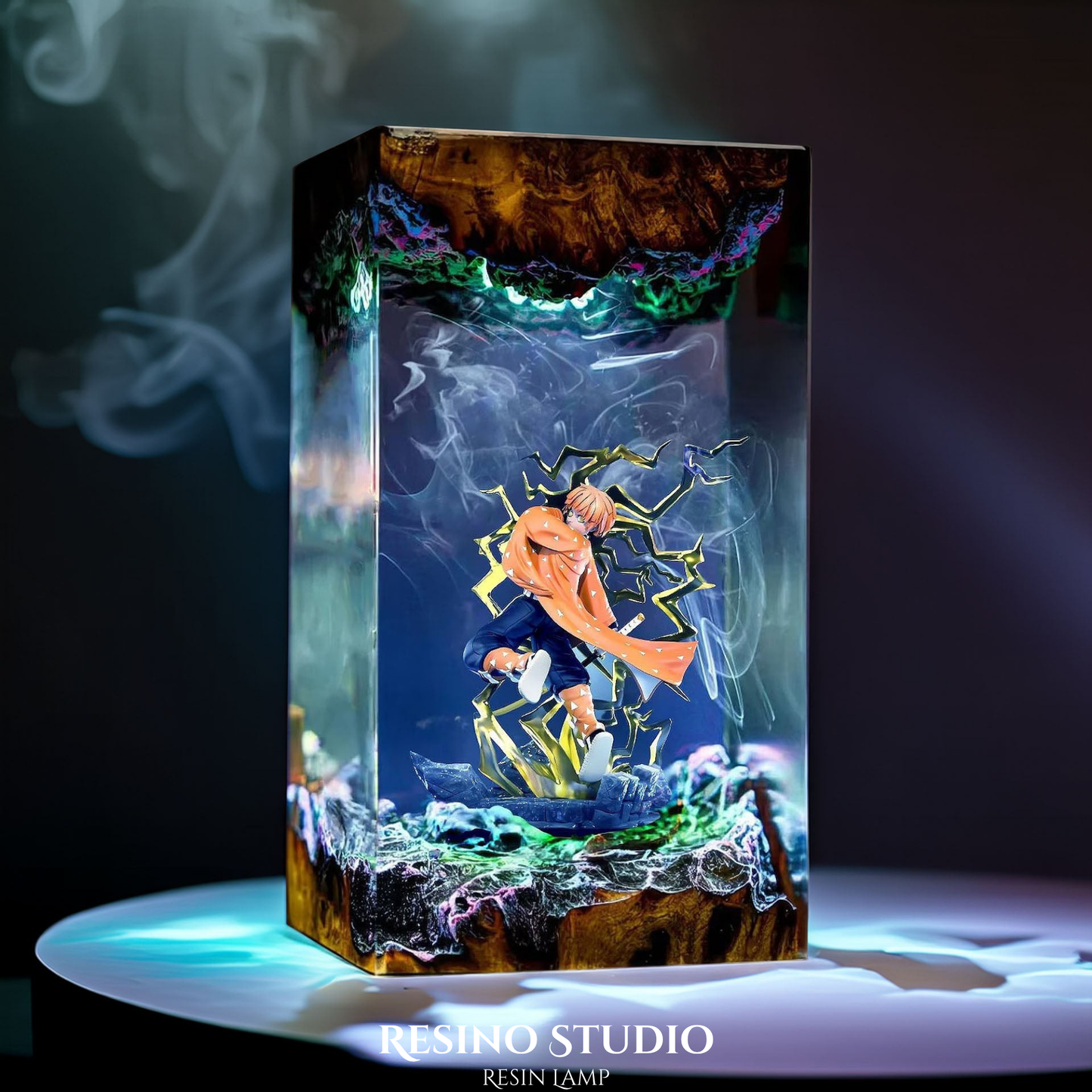 Zenitsu Resin Lamp, Anime LED Resin Light