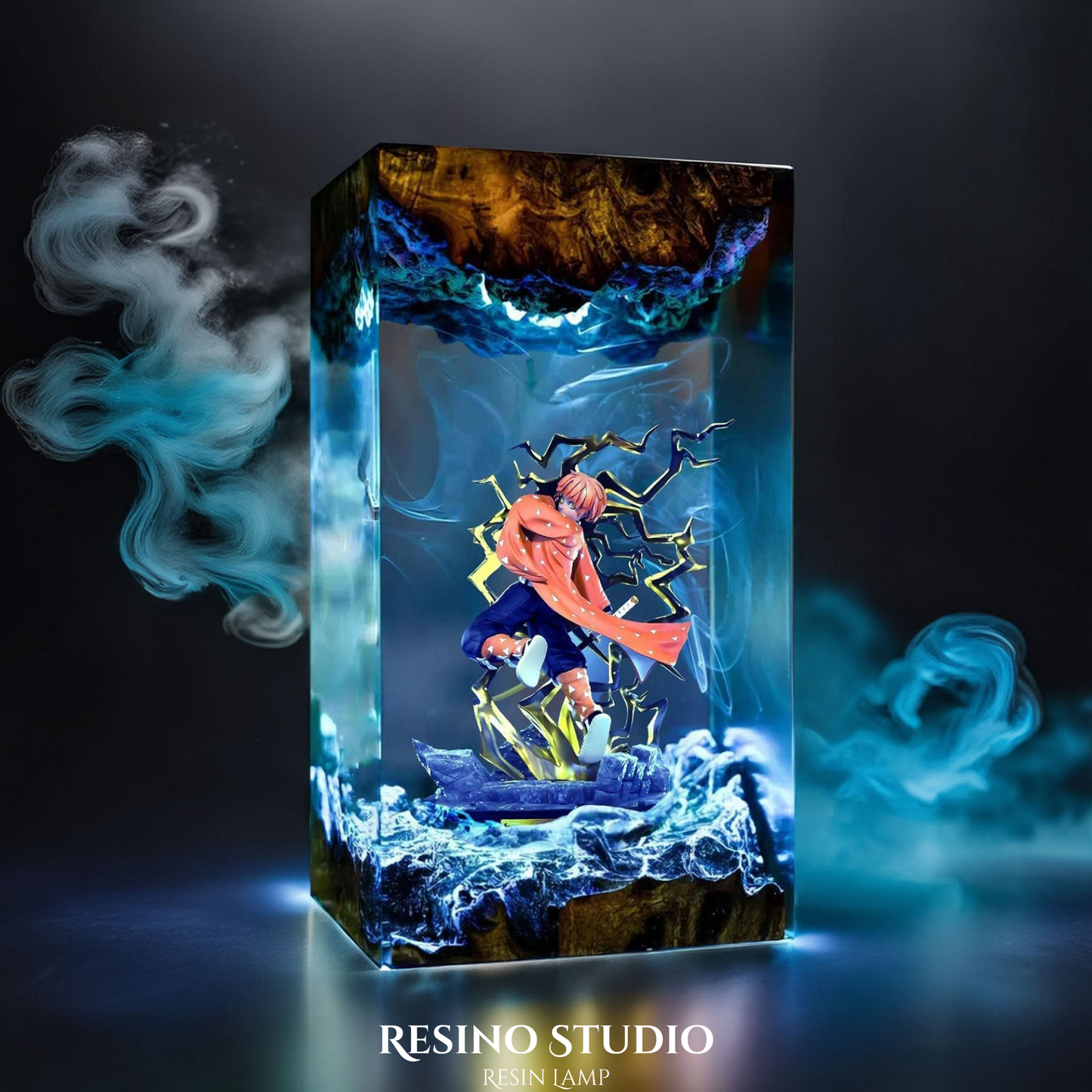 Zenitsu Resin Lamp, Anime LED Resin Light
